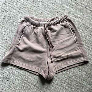 Aerie Tan Athletic Shorts with Elastic Waistband